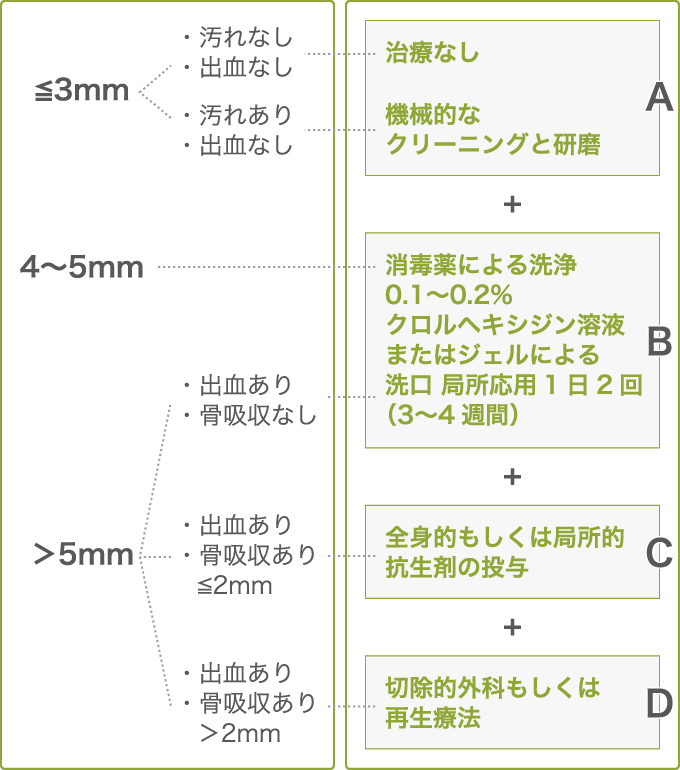 歯周ポケットの深さ